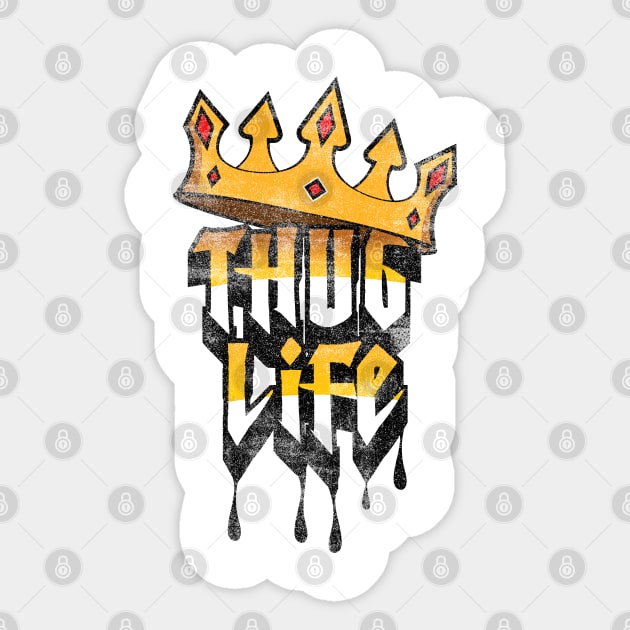 Thug life crown Sticker by DJ Saifee Designs 